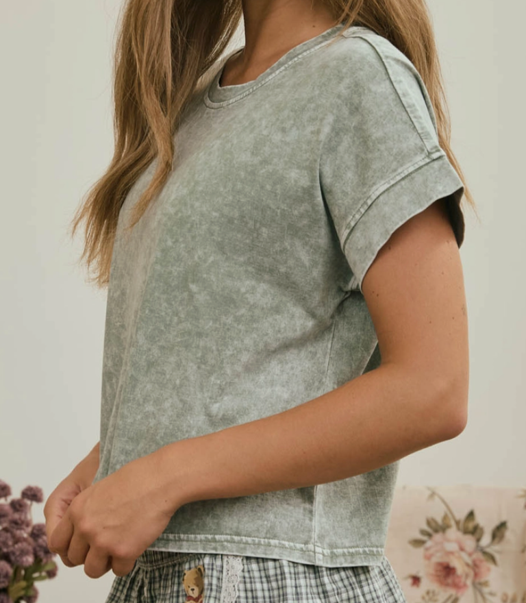 Vintage Wash Boxy Tee MIST