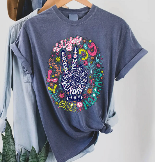 Peaceful Soul Graphic Tee WASHED DENIM