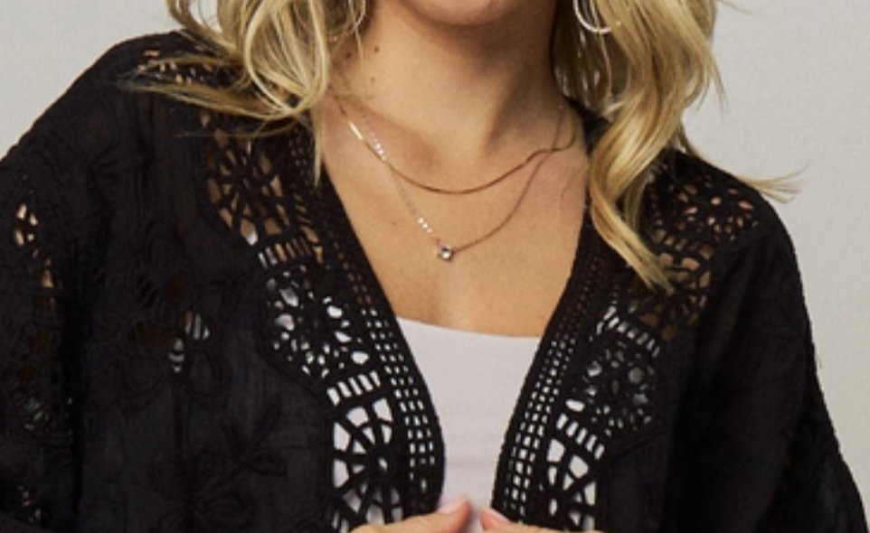 Heirloom Lace Kimono BLACK