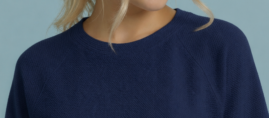 Soft Cloud Crop Drawstring NAVY