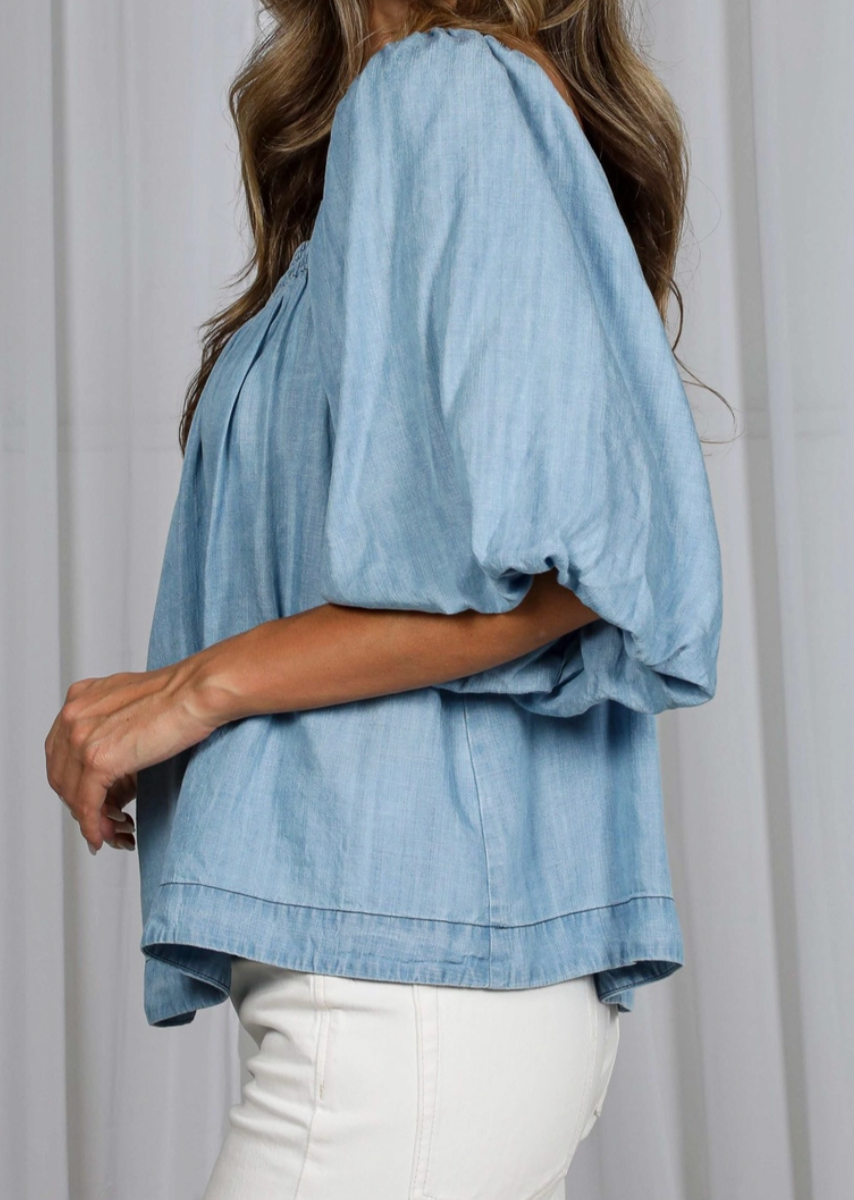 Blue Skies Chambray Blouse
