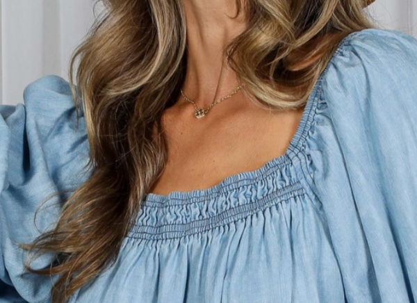 Blue Skies Chambray Blouse