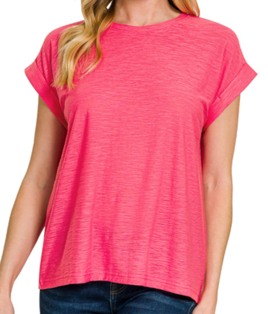 Modal Slub Tee LT WATERMELON