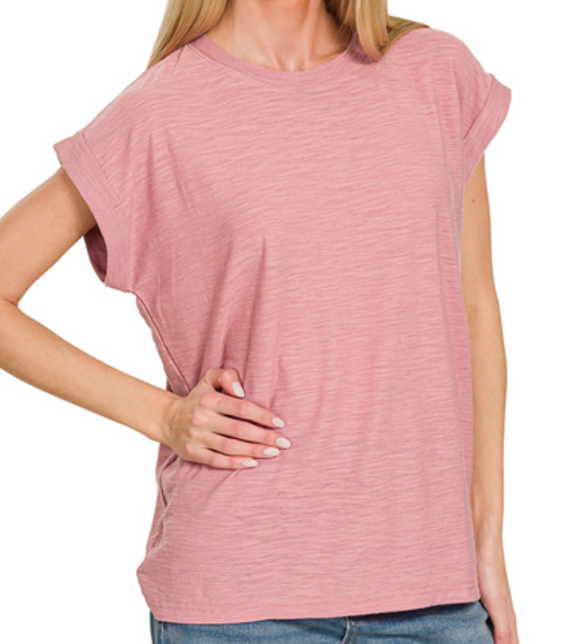 Modal Slub Tee ROSE