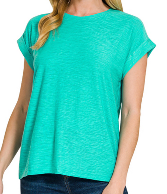 Modal Slub Tee TURQUOISE