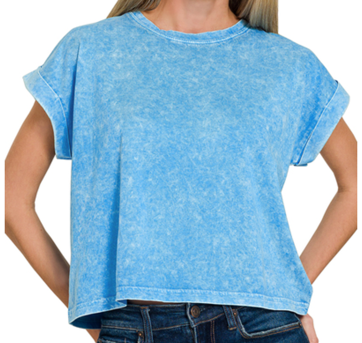 Relaxed Washed Everyday Tee SKY