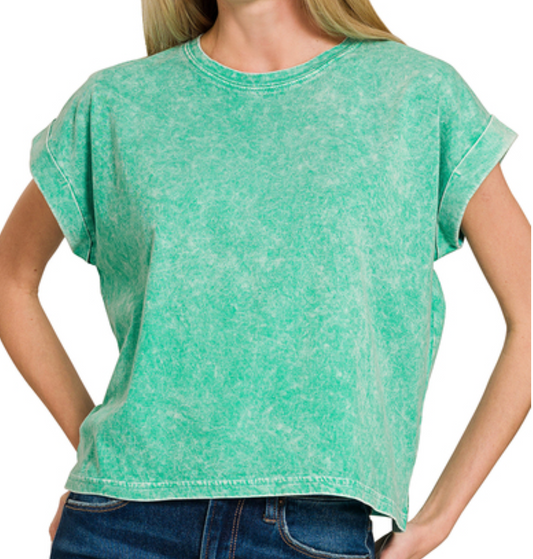 Relaxed Washed Everyday Tee KELLY