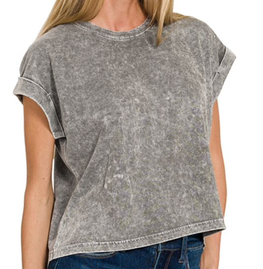 Relaxed Washed Everyday Tee BLACK