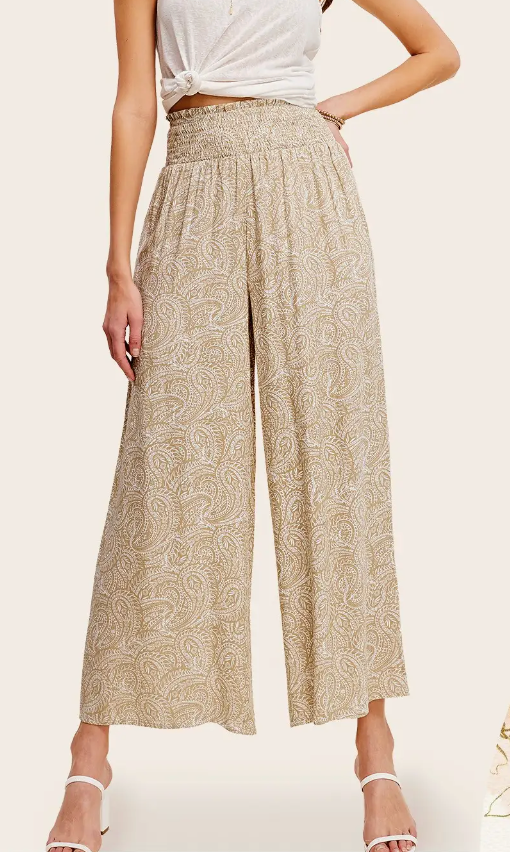 Natural Charm Palazzo Pants ALMOND