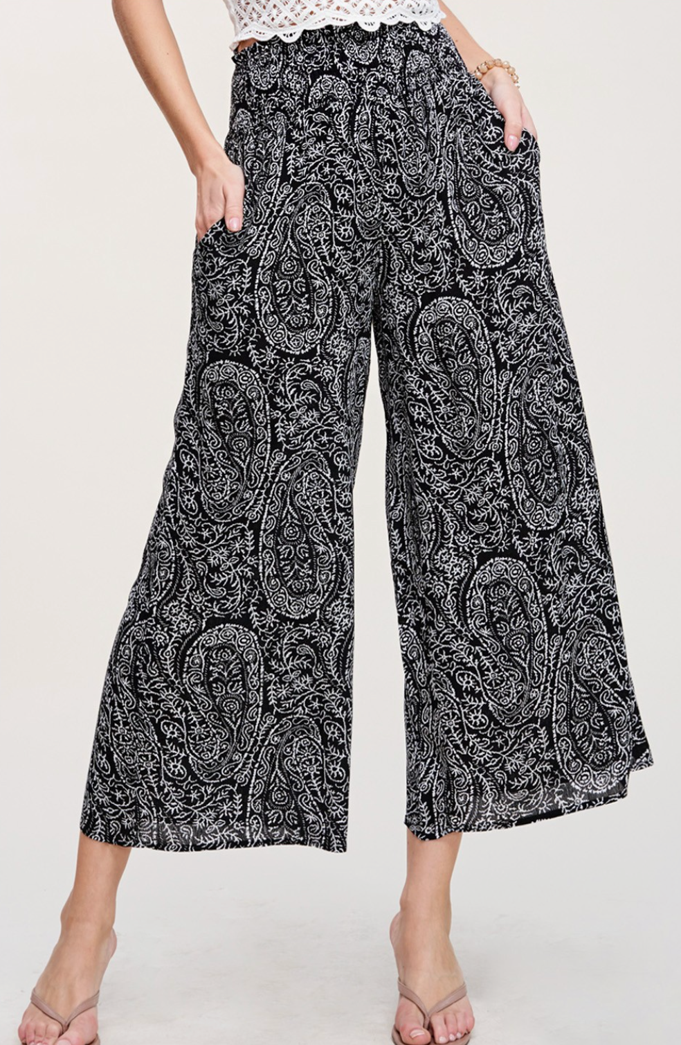 Natural Charm Palazzo Pants BLACK