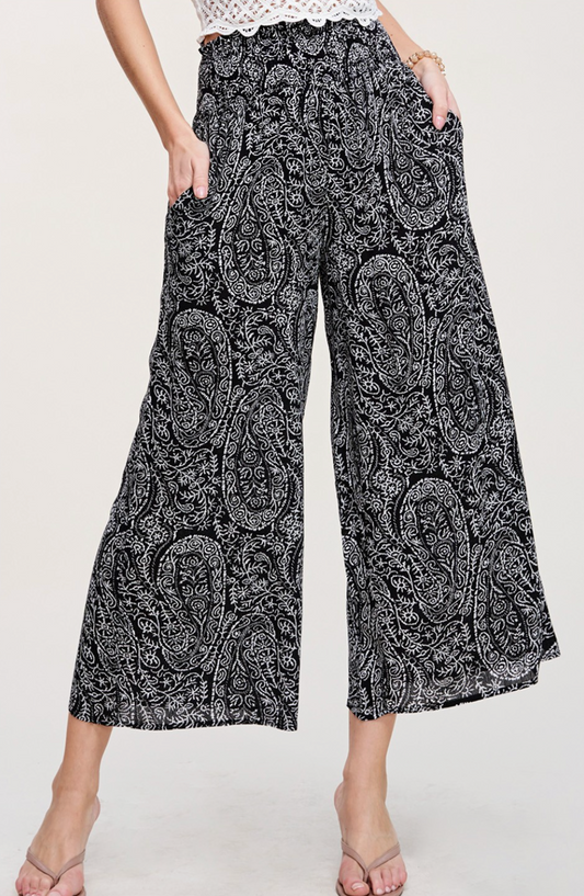 Natural Charm Palazzo Pants BLACK