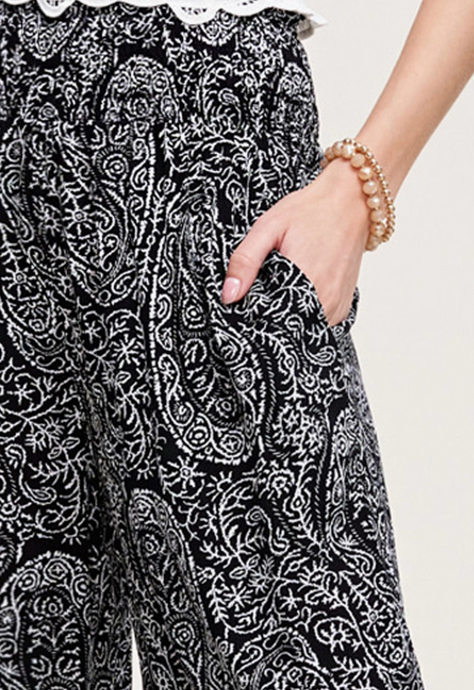 Natural Charm Palazzo Pants BLACK