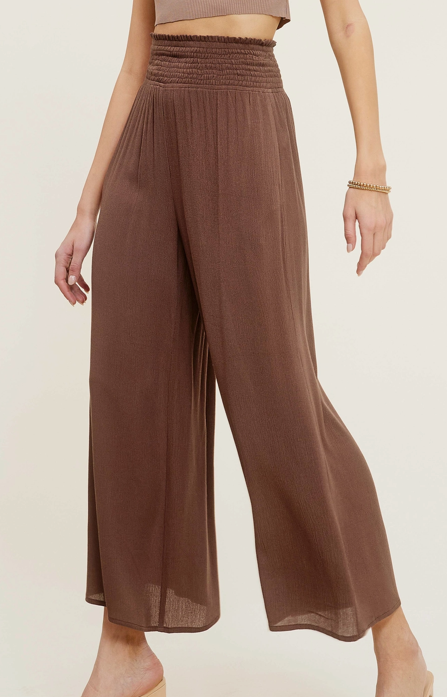 Timeless Comfort Wide Leg Pants BROWN