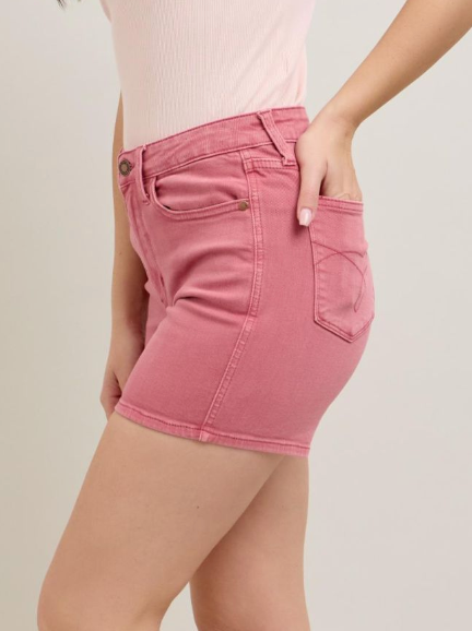JUDY BLUE Embroidered Pocket HR ROSE 5"