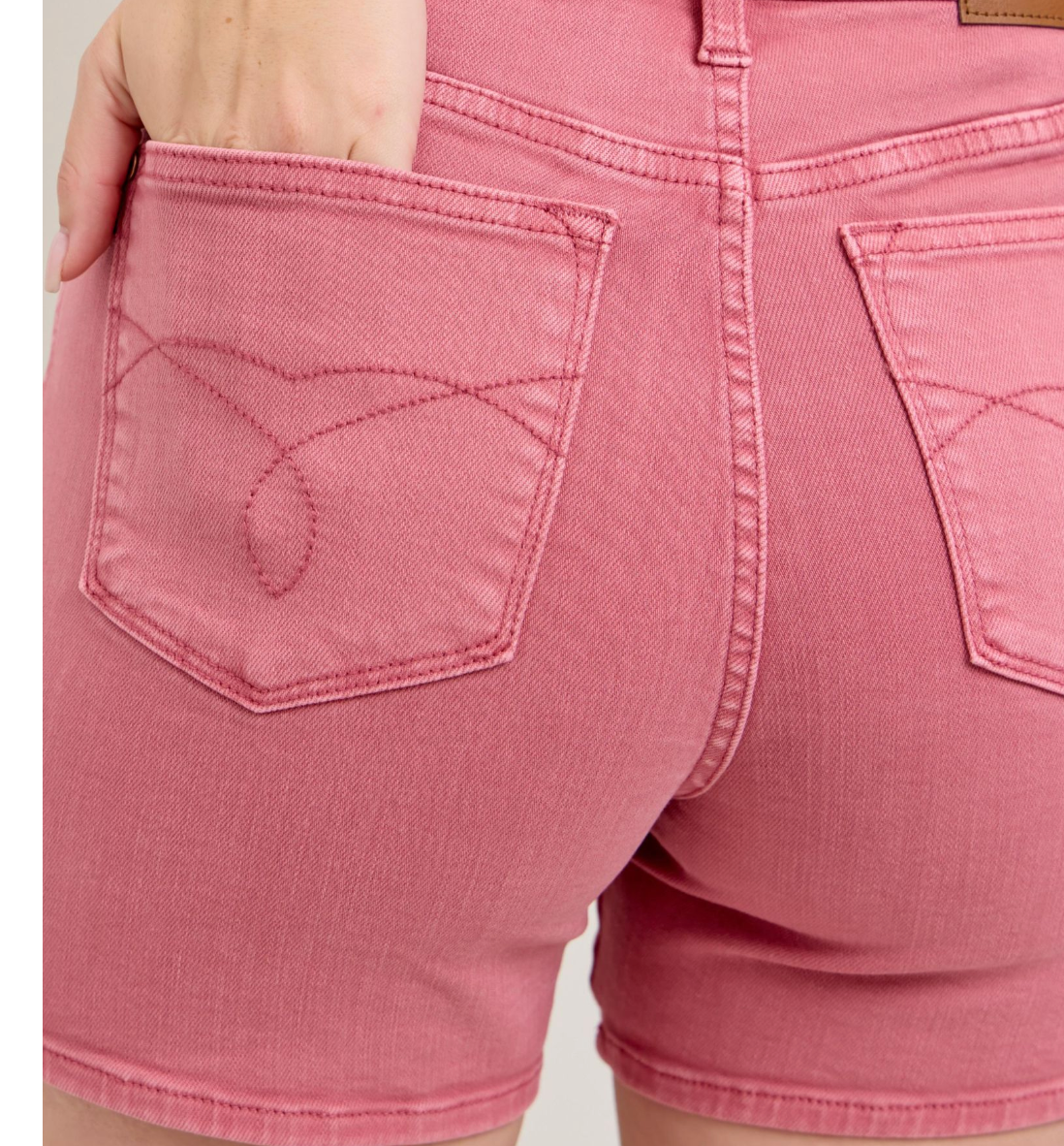 JUDY BLUE Embroidered Pocket HR ROSE 5"
