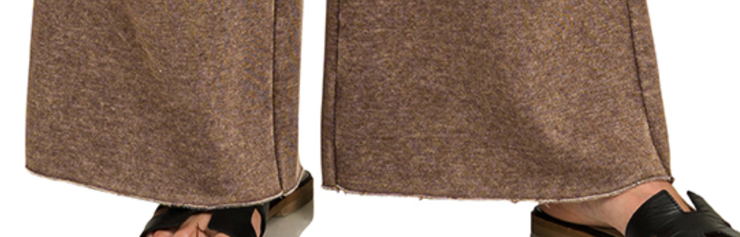 Acid Wash Palazzo Pants 30" CHOCOLATE