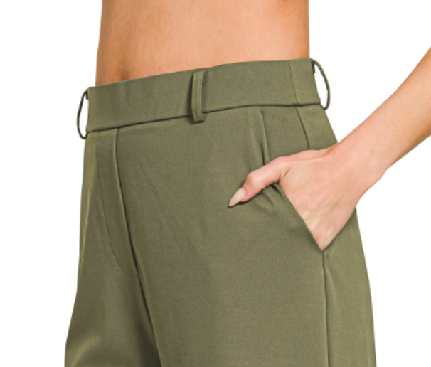 Simply Polished Trouser 30" OLIVE