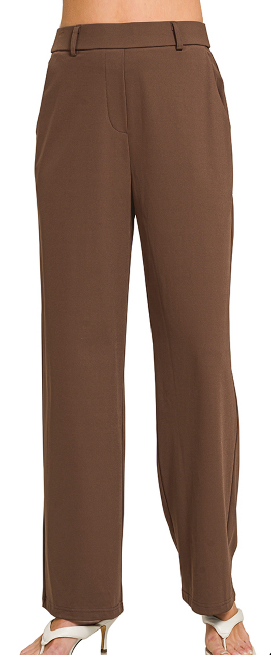 Simply Polished Trouser 30" CHOCOLATE