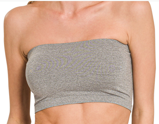 Seamless Bandeau HEATHER GRAY