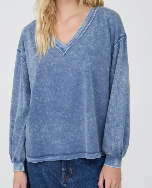 Vintage Wash Exposed Seam BLUE