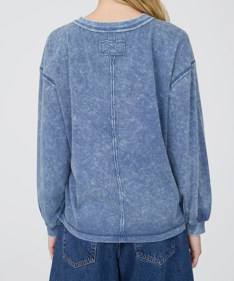 Vintage Wash Exposed Seam BLUE