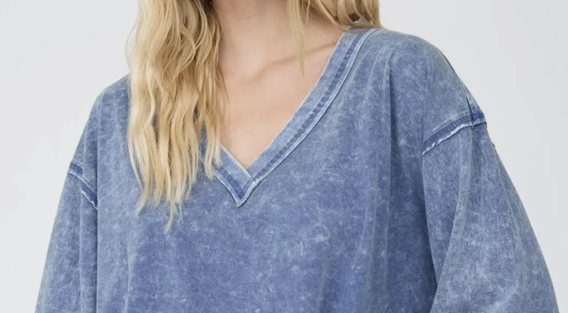Vintage Wash Exposed Seam BLUE