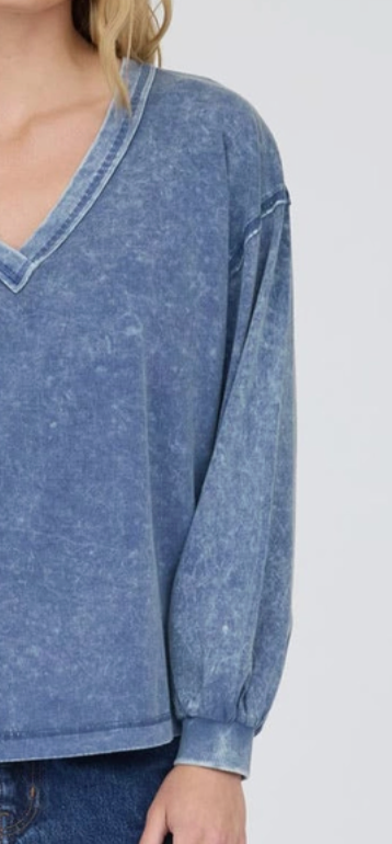 Vintage Wash Exposed Seam BLUE