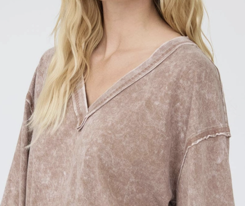 Vintage Wash Exposed Seam BROWN