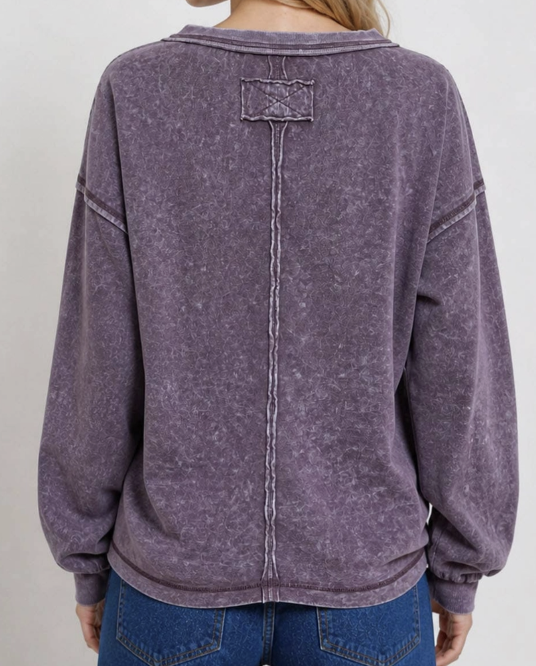 Vintage Wash Exposed Seam PURPLE