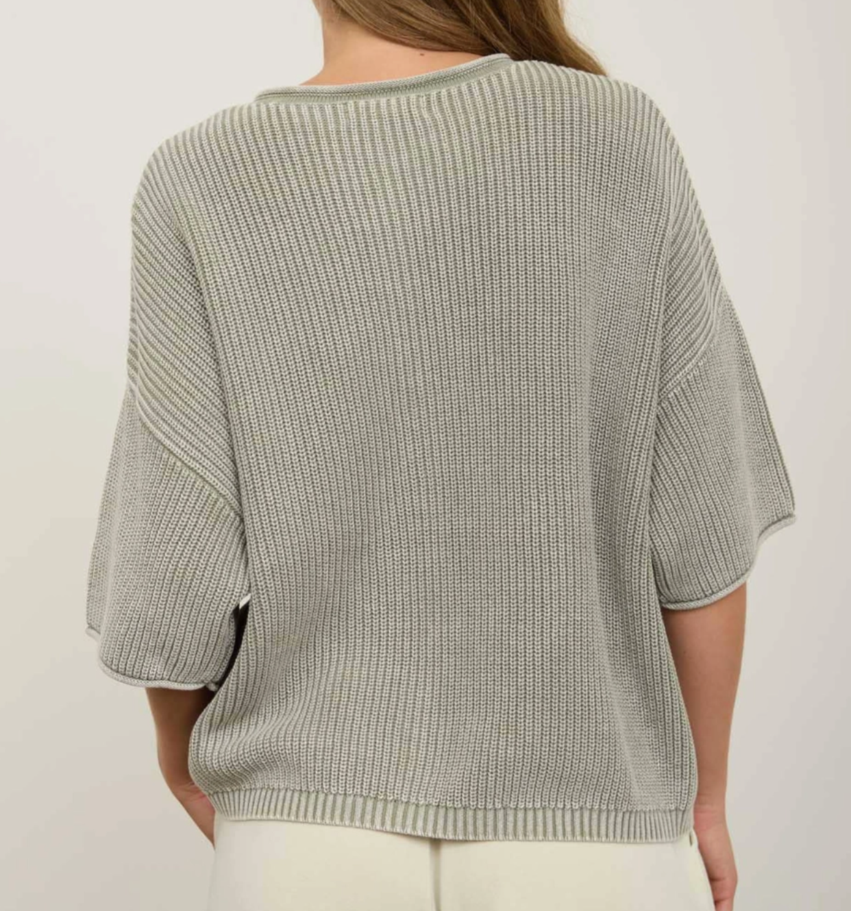 Vintage Wash Cardi Sweater OLIVE