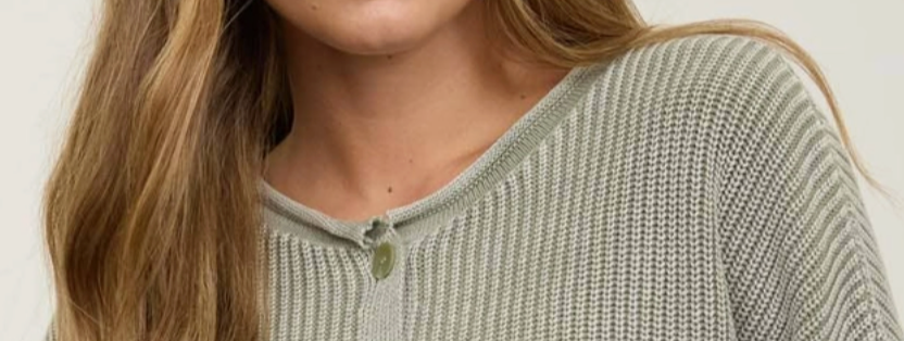 Vintage Wash Cardi Sweater OLIVE
