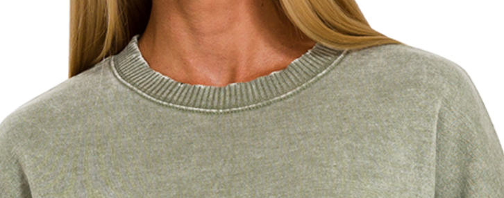 Comfy Comes First Pullover LT OLIVE