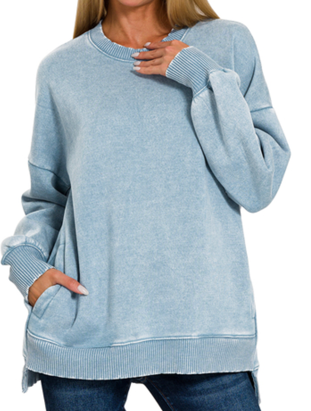 Comfy Comes First Pullover BLUE