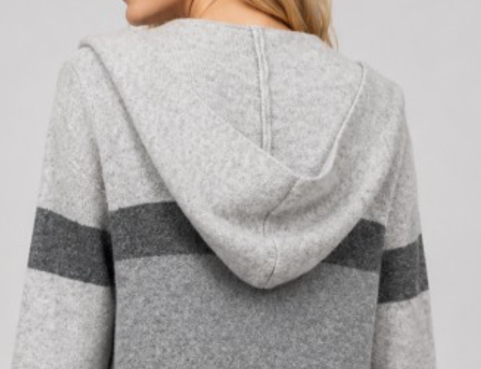 Cozy On Repeat Hooded Cardi GRAY