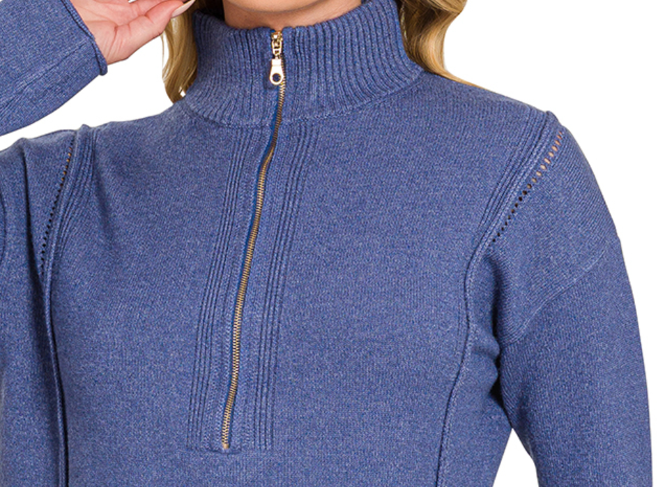 Cozy & Collected Half Zip MARLIN