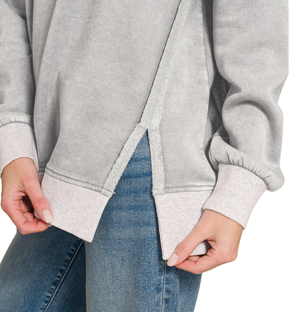 Worn In & Acid Wash Sweatshirt SLEET