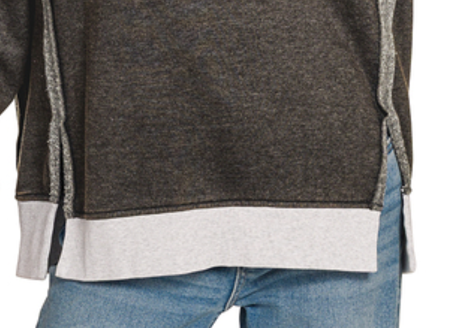 Worn In & Acid Wash Sweatshirt BLACK