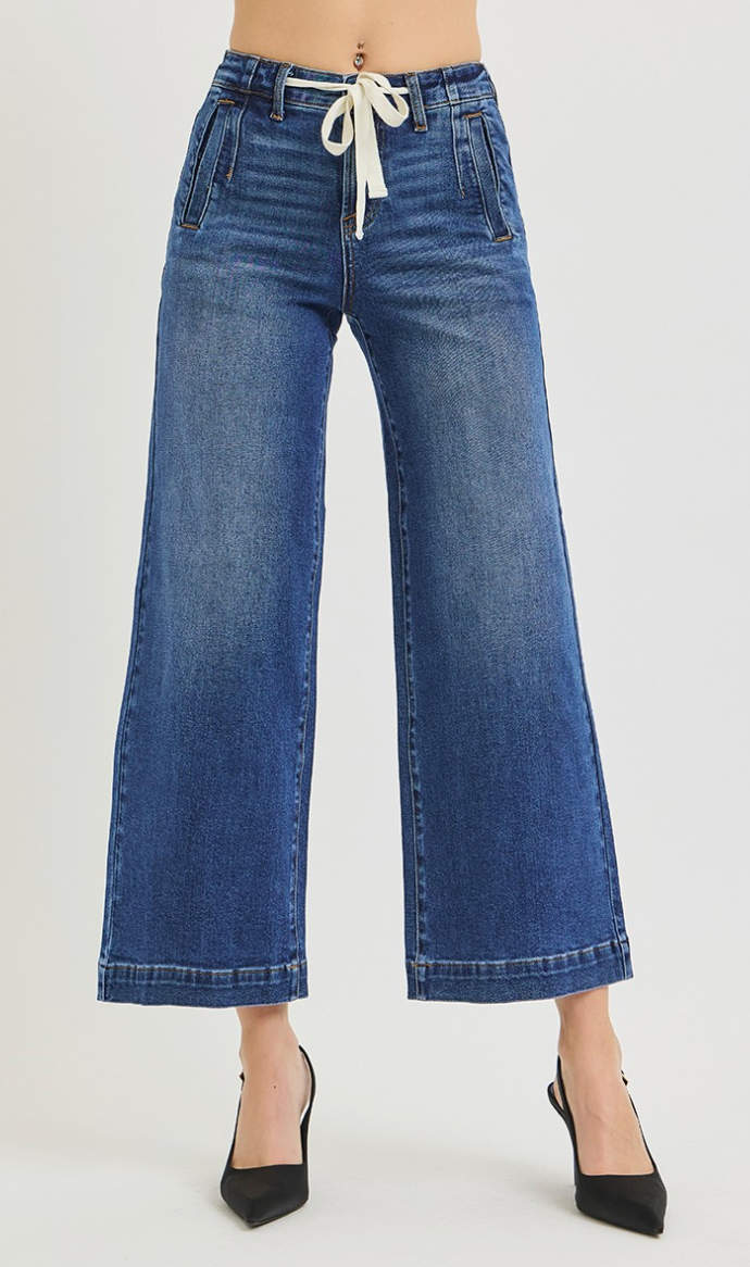 RISEN Drawstring Wide Leg HR 28"