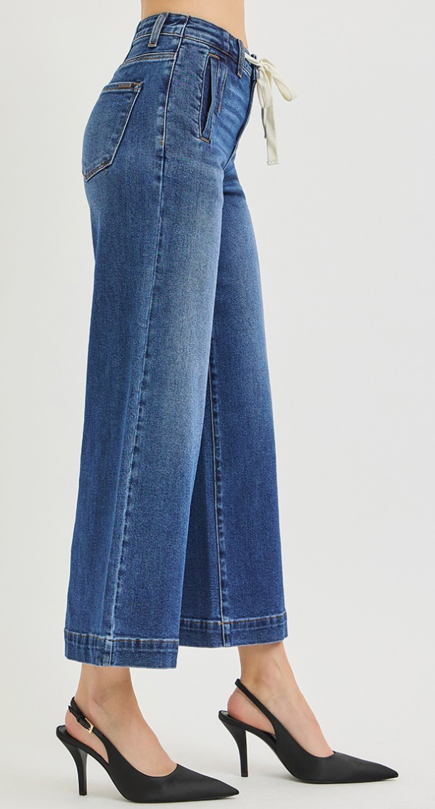 RISEN Drawstring Wide Leg HR 28"