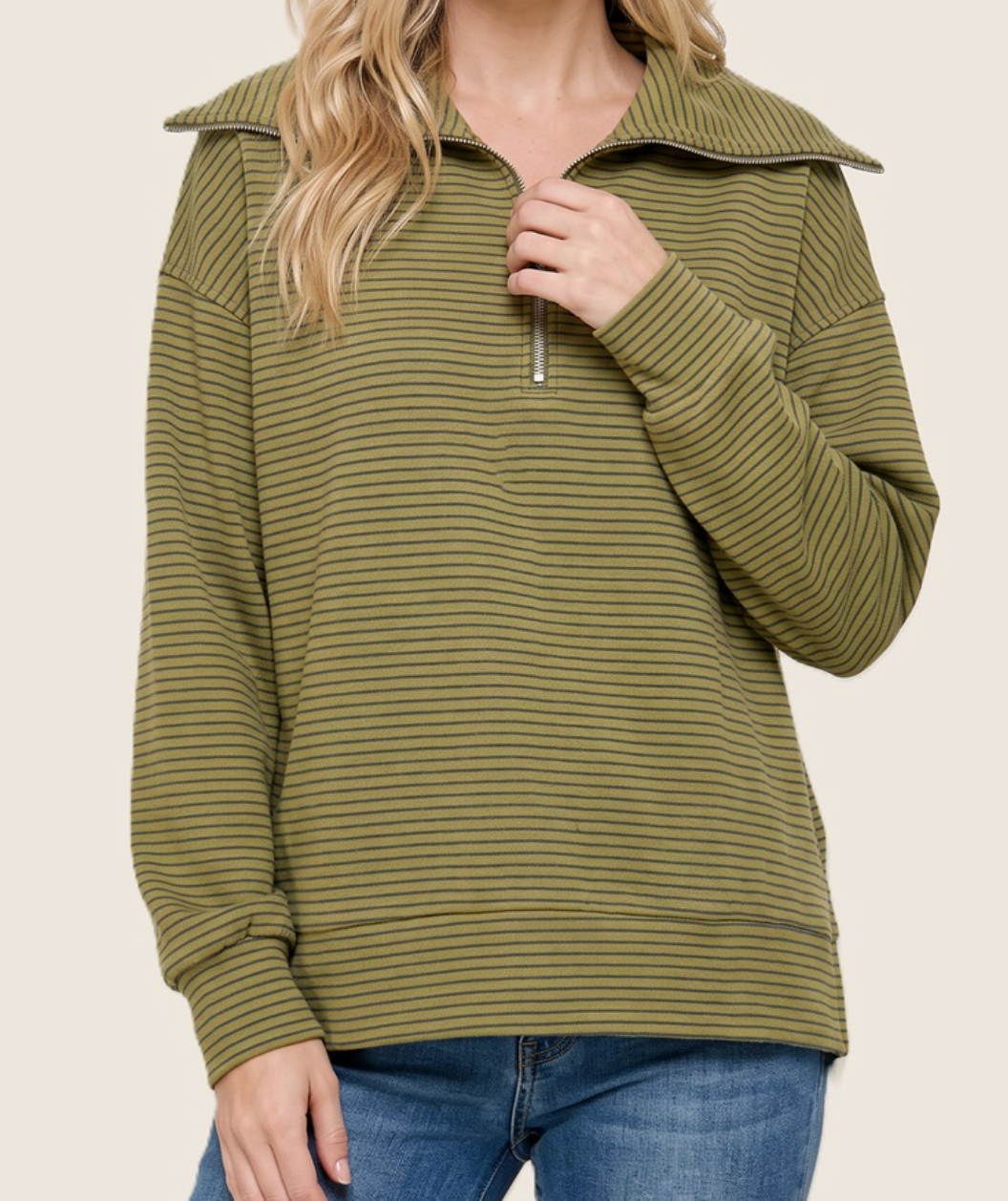 Current Mood Half Zip CHARTREUSE