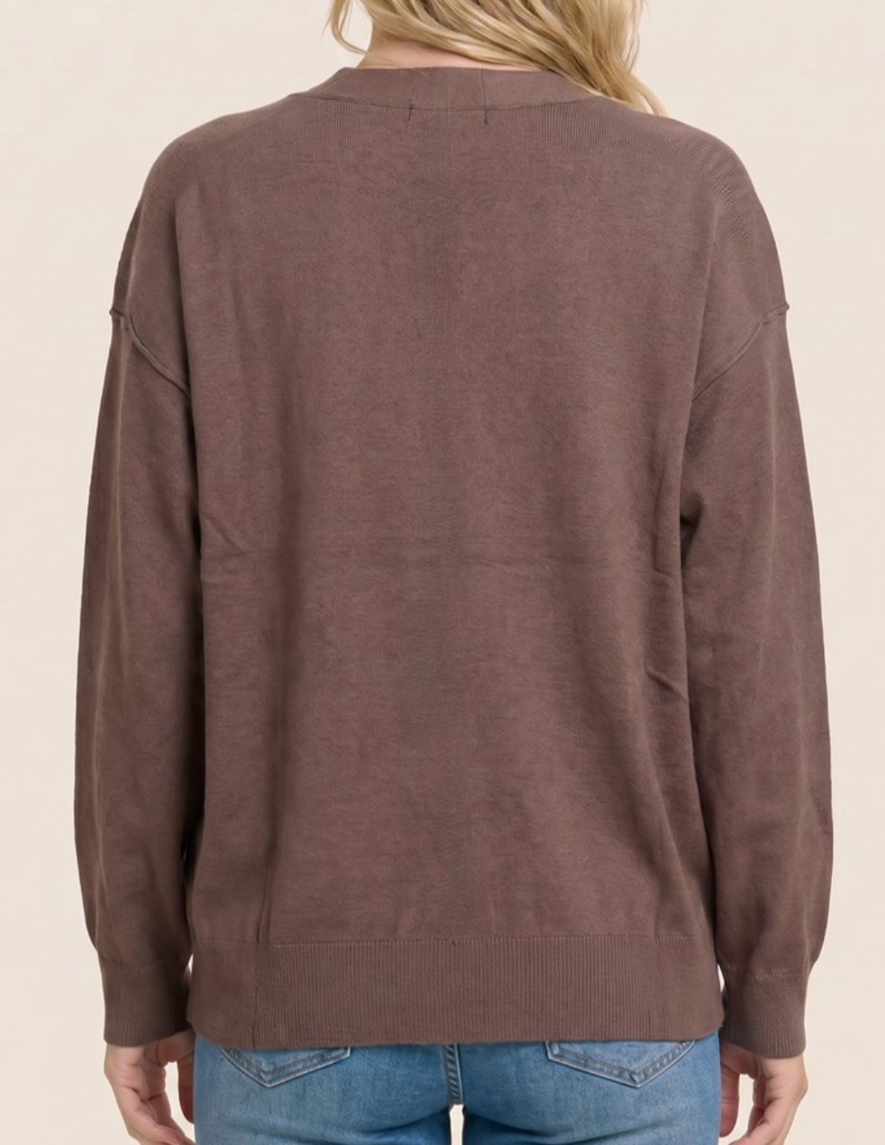 Unfinished Business Cardigan CHOCOLATE