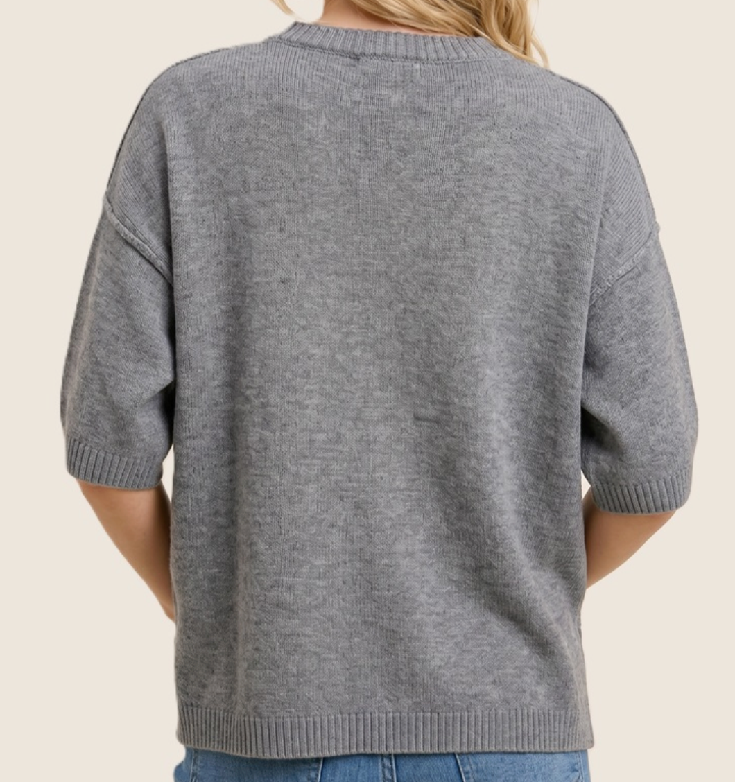 Effortless Edge Sweater GRAY