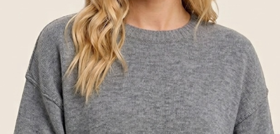 Effortless Edge Sweater GRAY