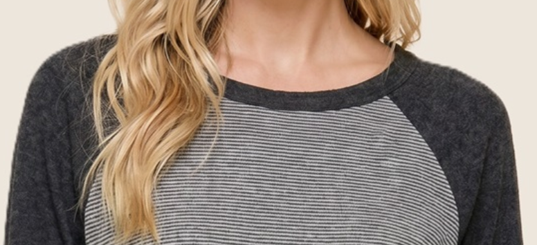 Casual Connection Top CHARCOAL
