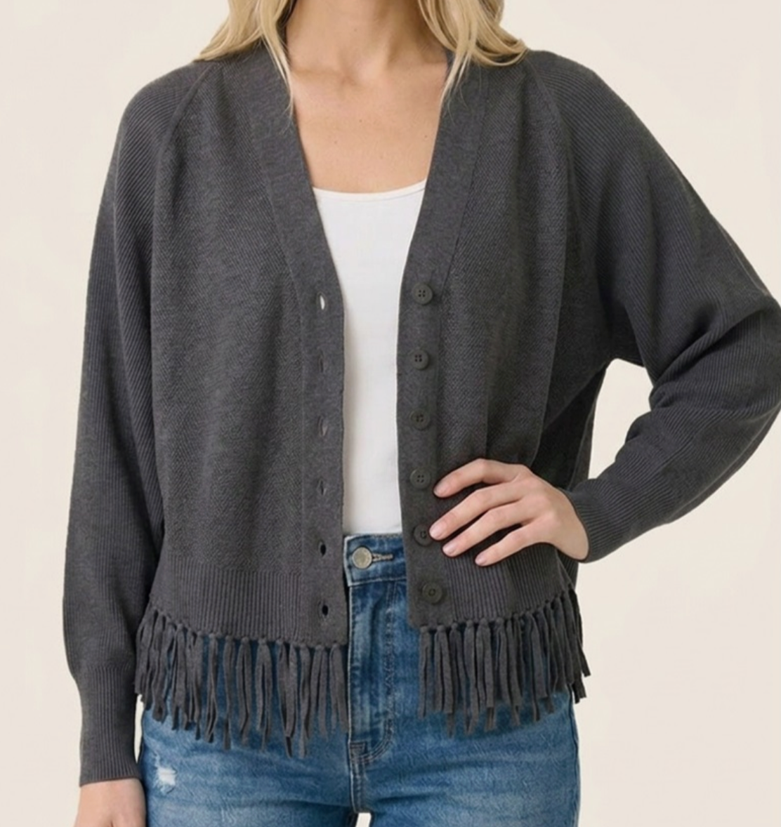 Fringe Benefits Cardigan METAL