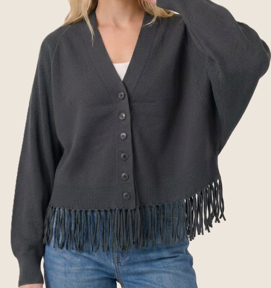 Fringe Benefits Cardigan METAL