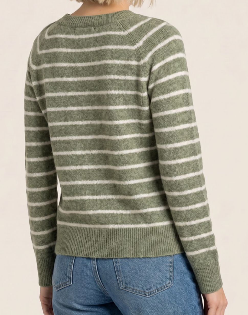 Soft Spoken Henley Sweater SAGE