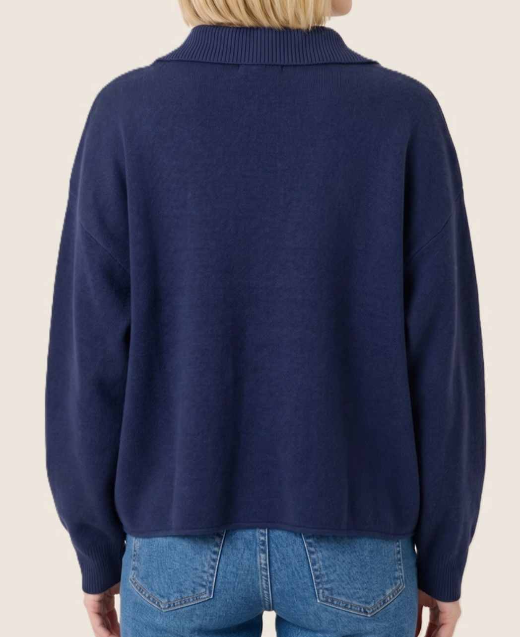 Everyday Luxe Half Zip Sweater NAVY