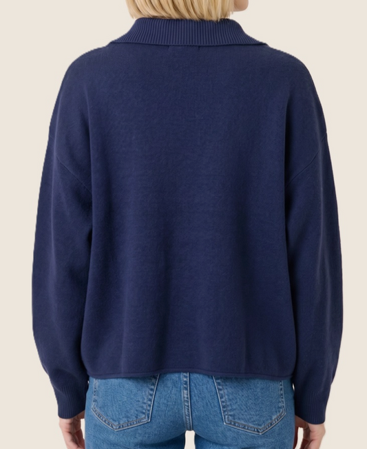 Everyday Luxe Half Zip Sweater NAVY