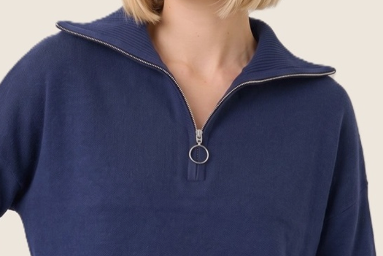 Everyday Luxe Half Zip Sweater NAVY